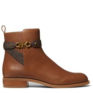 Michael Kors Farrah Boots, Flat Bootie - Luggage Color, NTW, Size 9.5